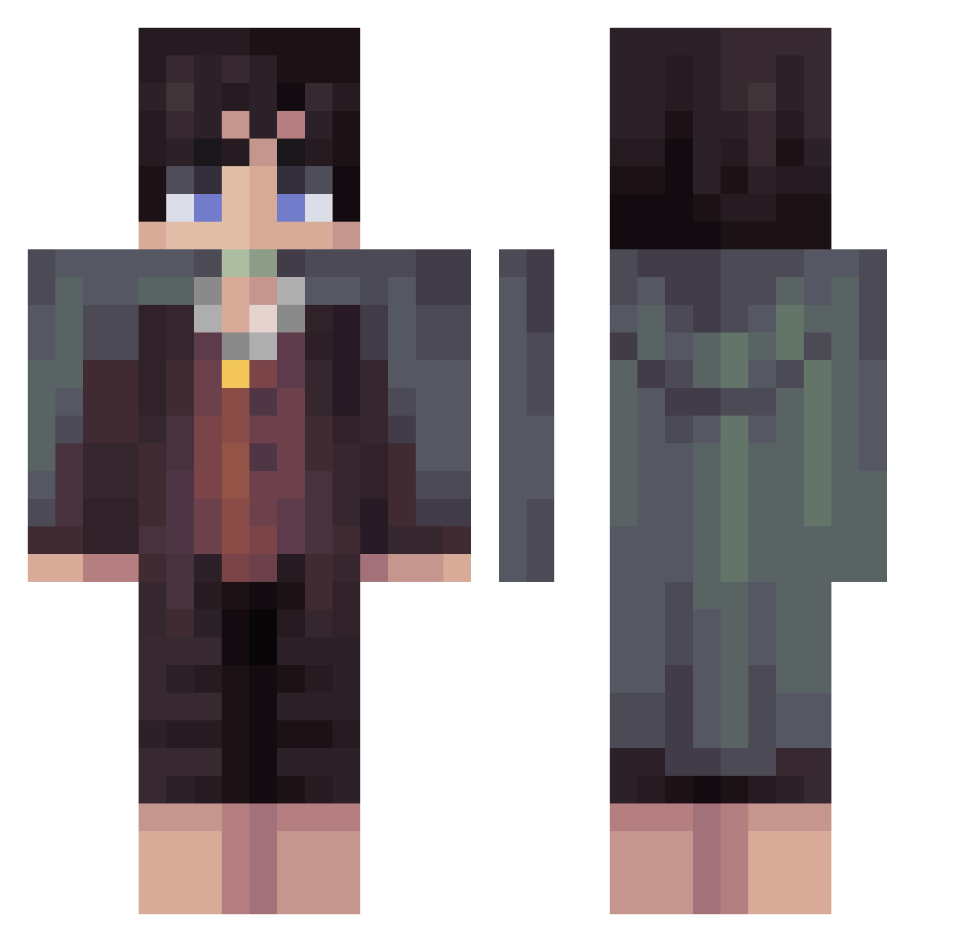 Marrisha Minecraft skin, front and back view