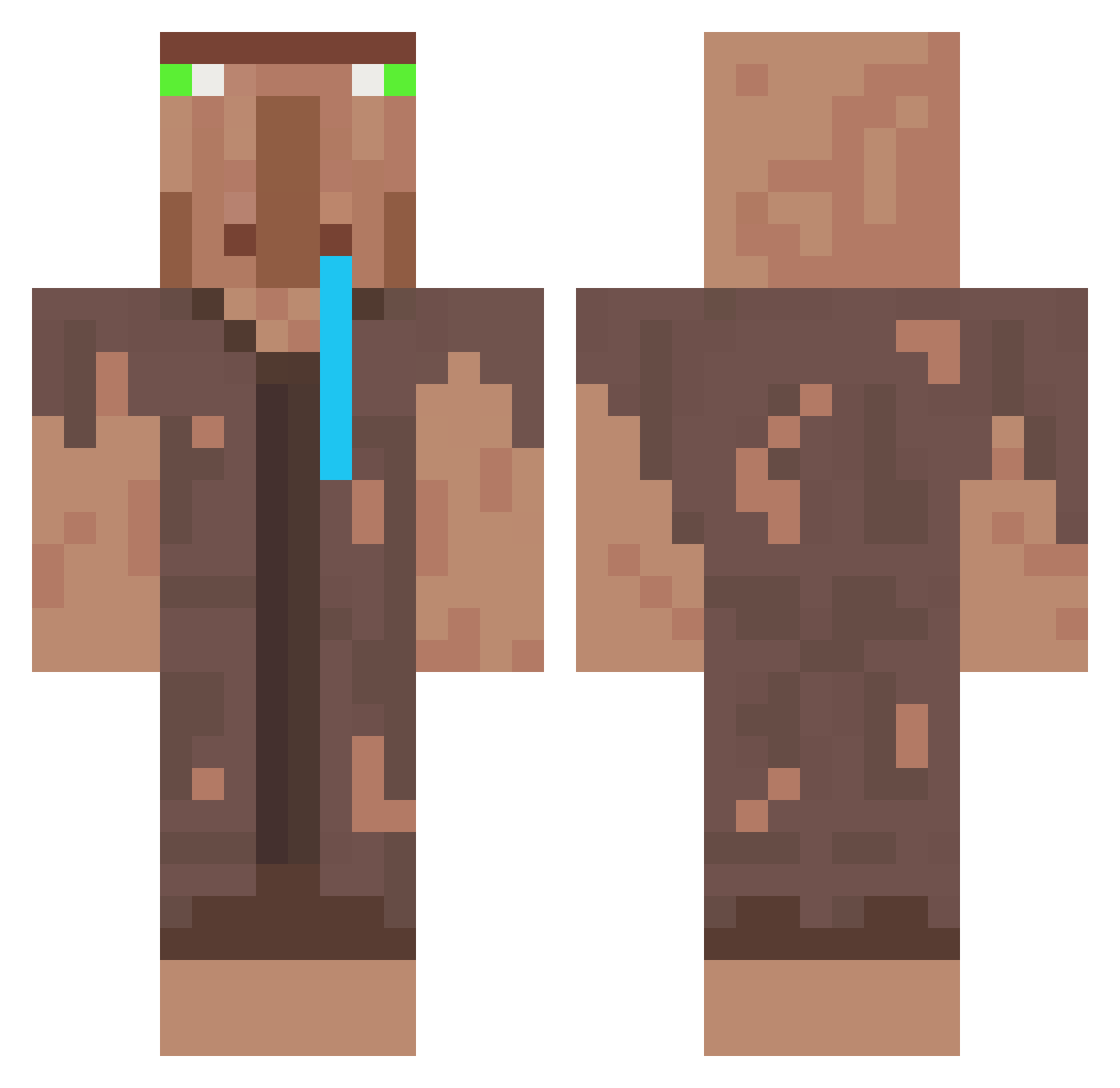 AmericanGroypist Minecraft skin, front and back view
