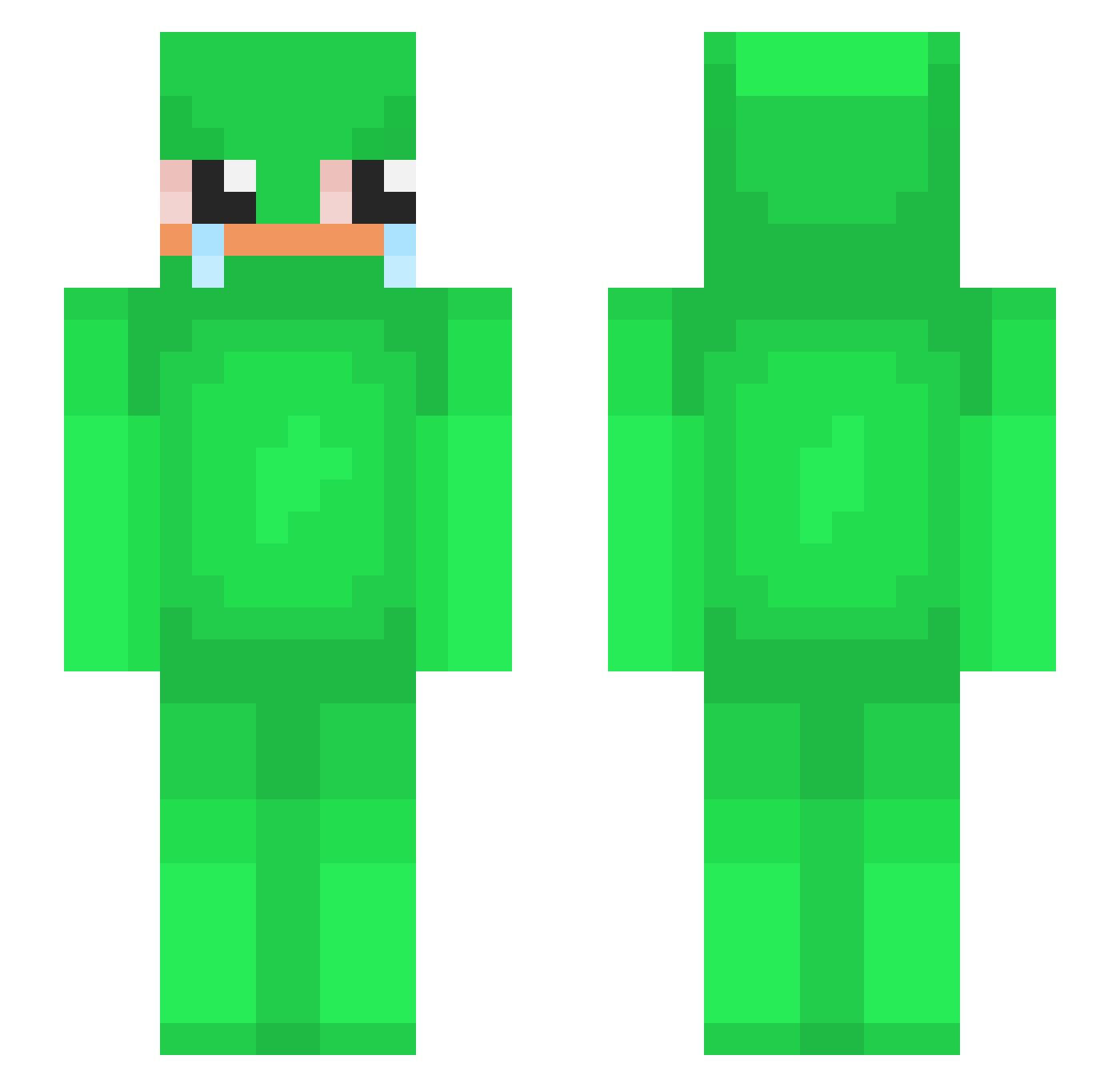 yukka_39 Minecraft skin, front and back view