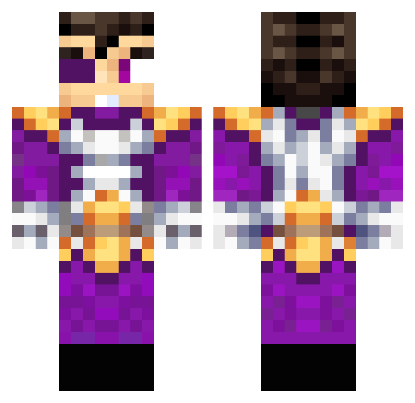titincho Minecraft skin, front and back view