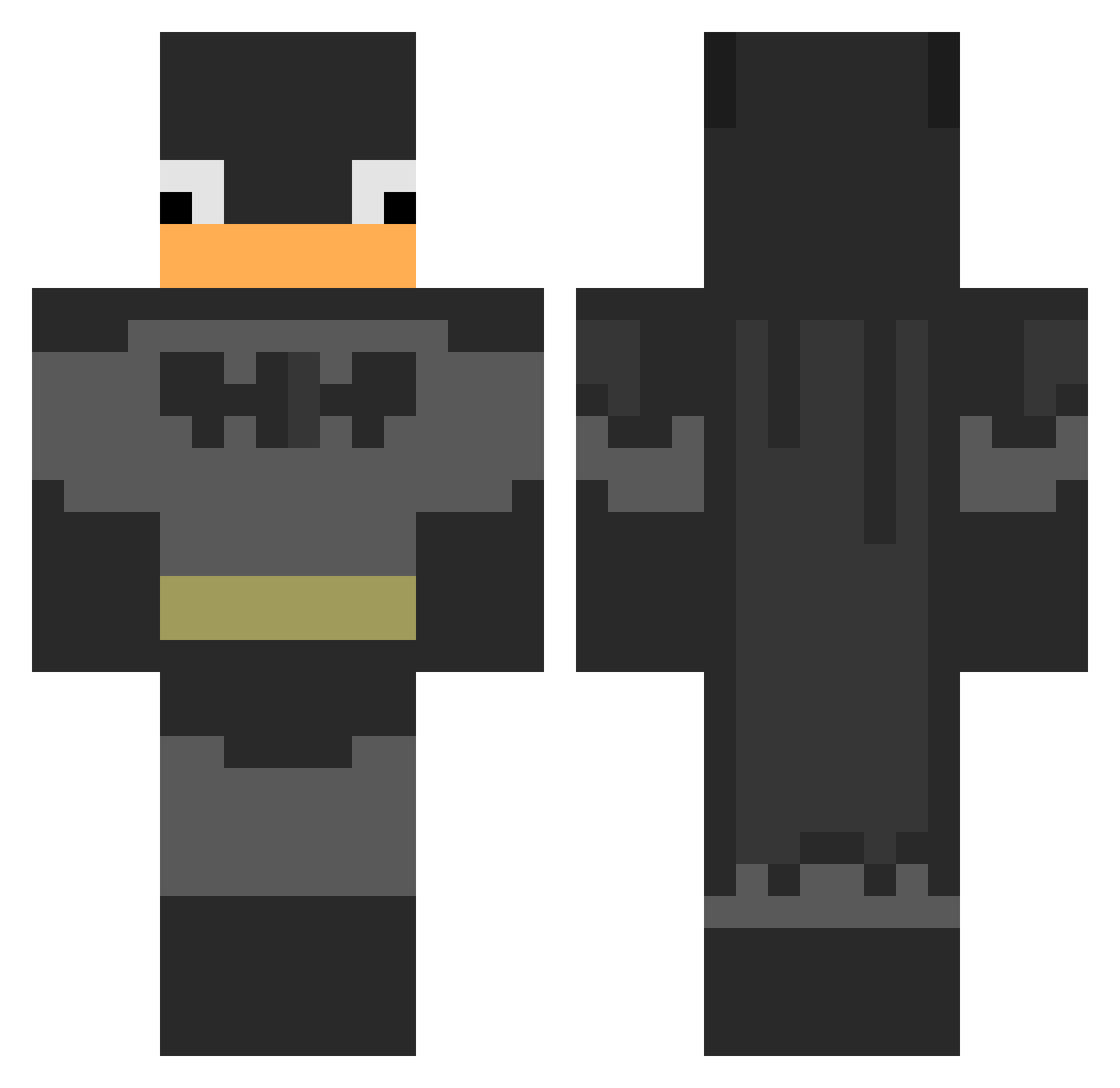 SoyMarly Minecraft skin, front and back view