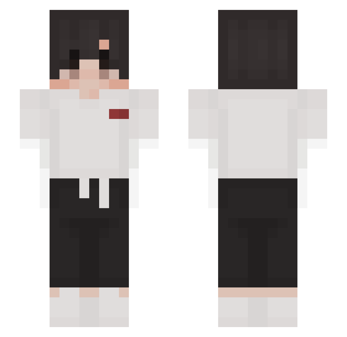 Zentrify Minecraft skin, front and back view