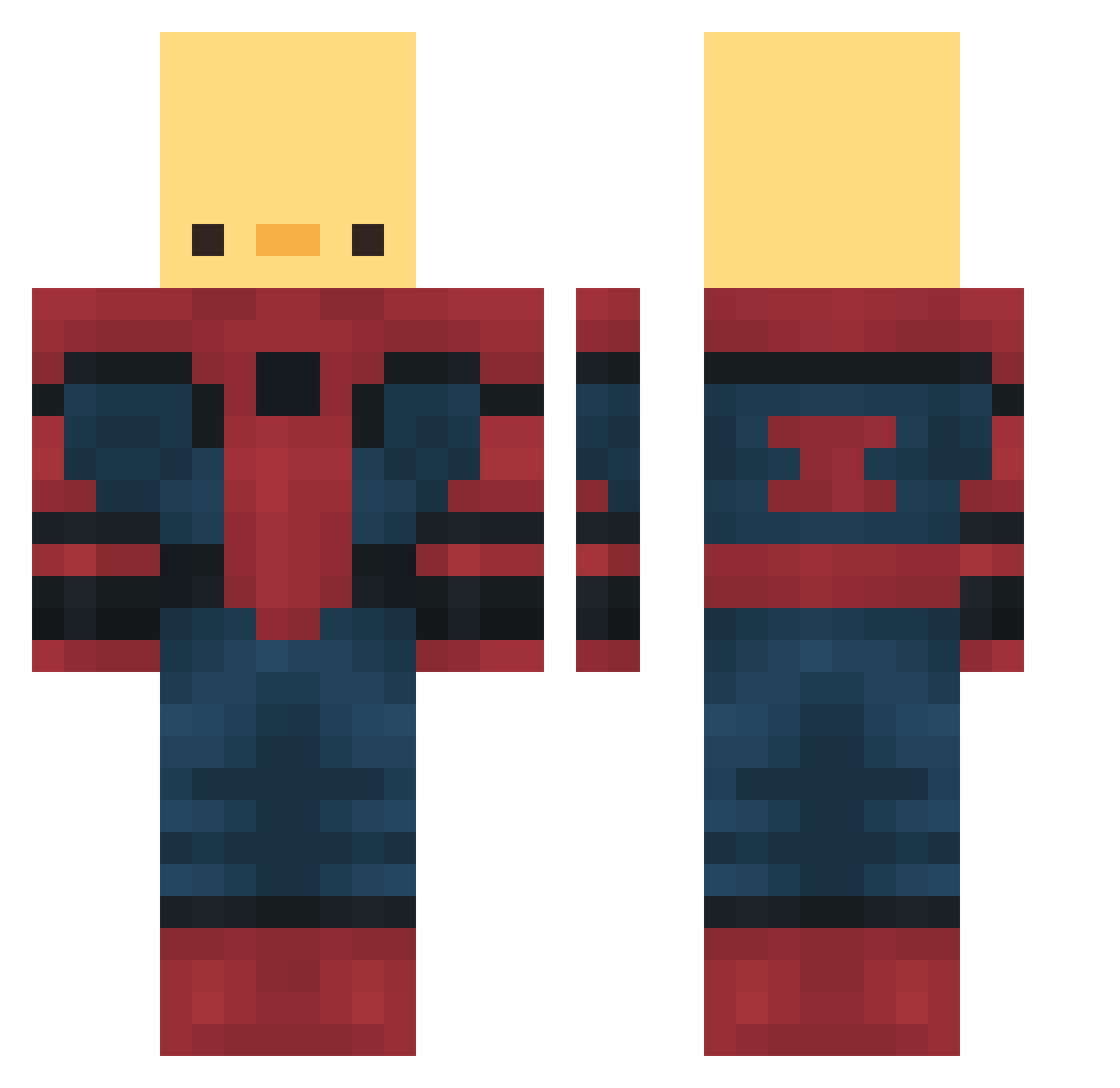 will505 Minecraft skin, front and back view