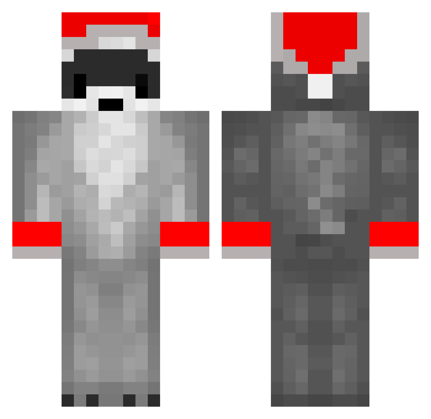 Hauczek Minecraft skin, front and back view
