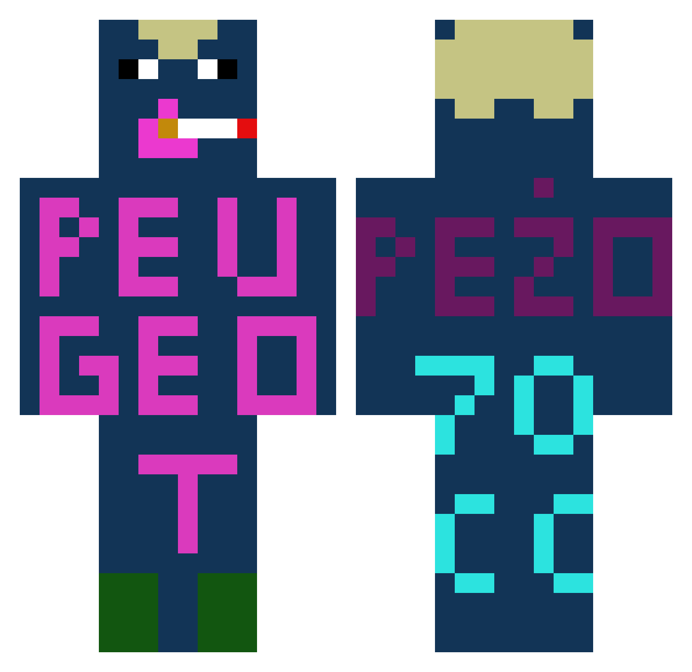 der_Einar Minecraft skin, front and back view