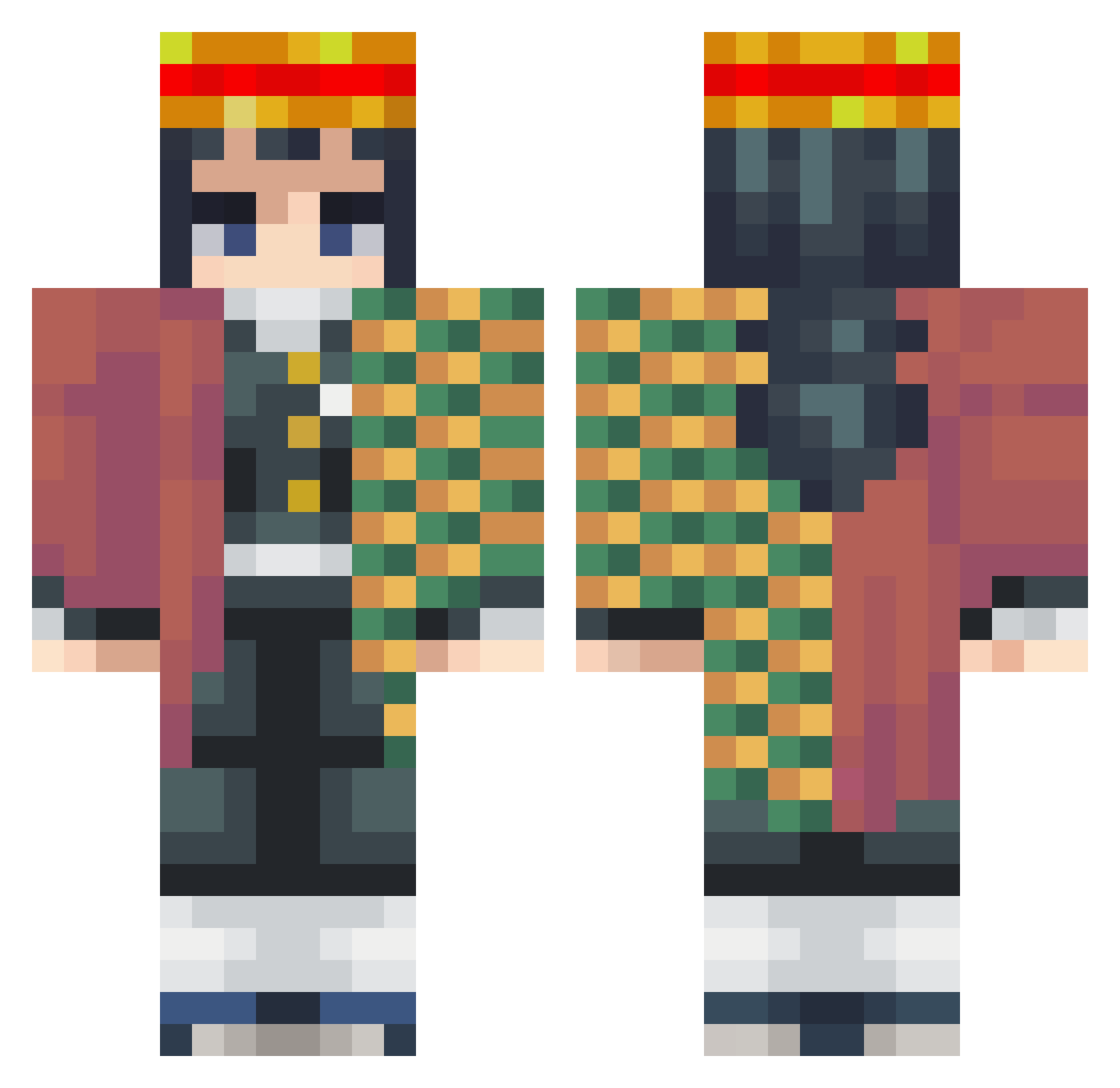 kysxx88 Minecraft skin, front and back view