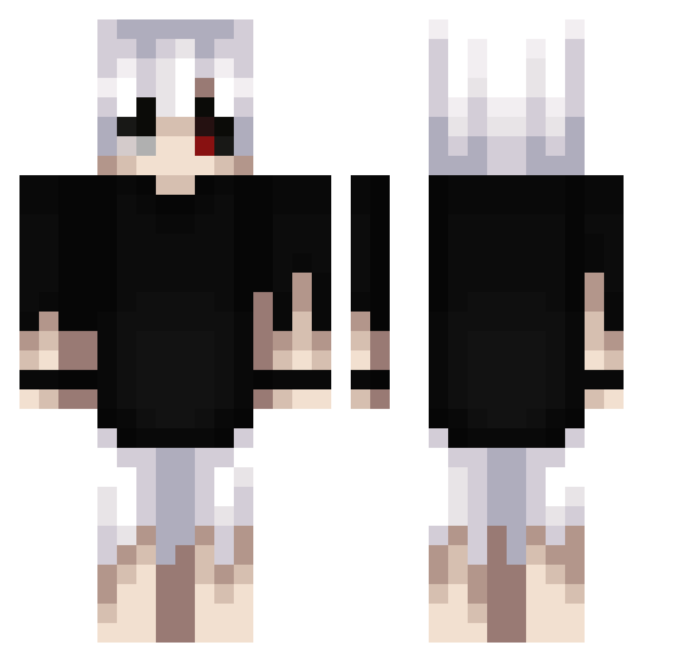 X_GoUleSSS Minecraft skin, front and back view