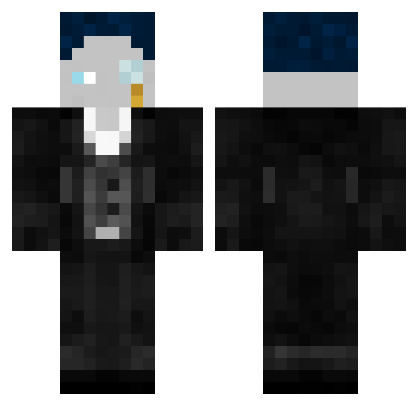 ValerioKasuo Minecraft skin, front and back view