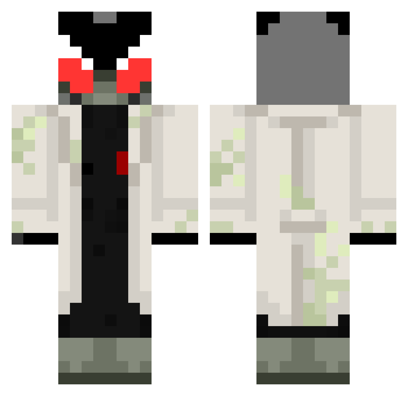 Mor3s09 Minecraft skin, front and back view