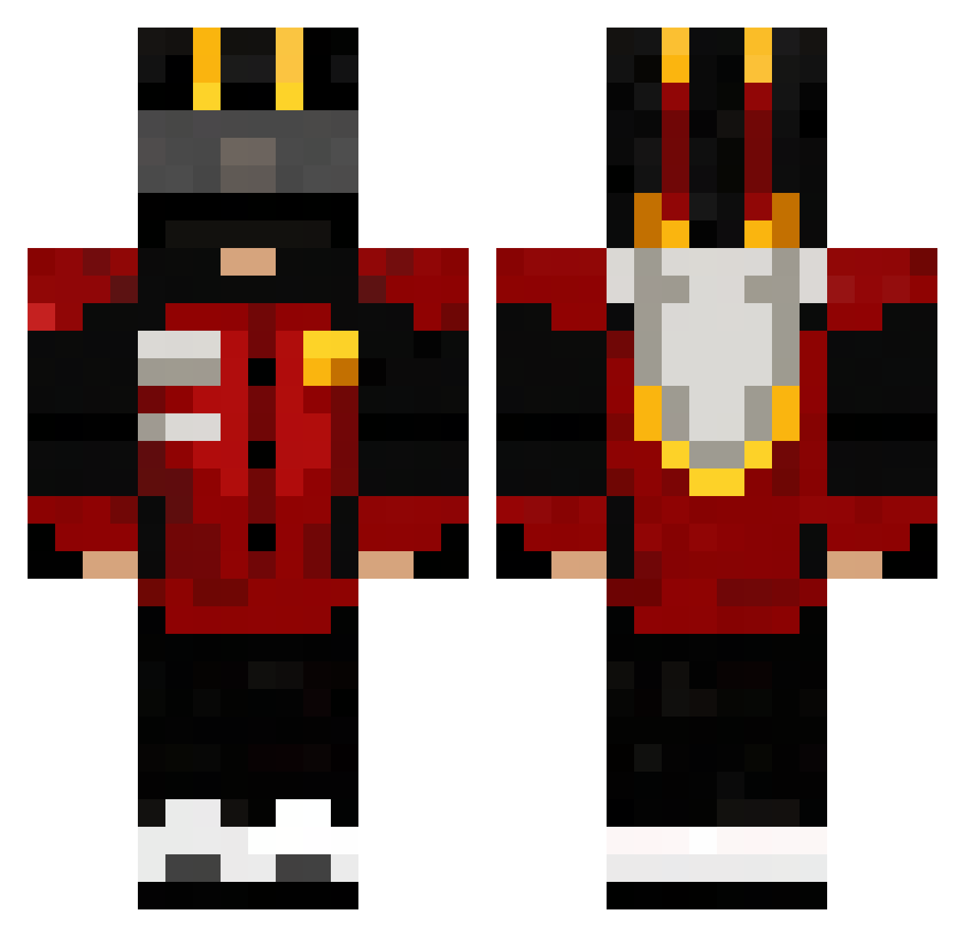 RodenFall Minecraft skin, front and back view