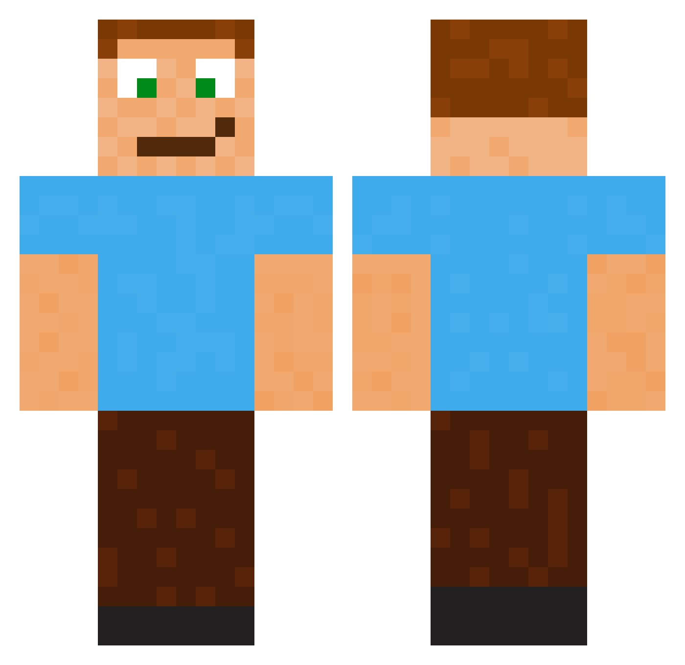 Szymoneczek100 Minecraft skin, front and back view