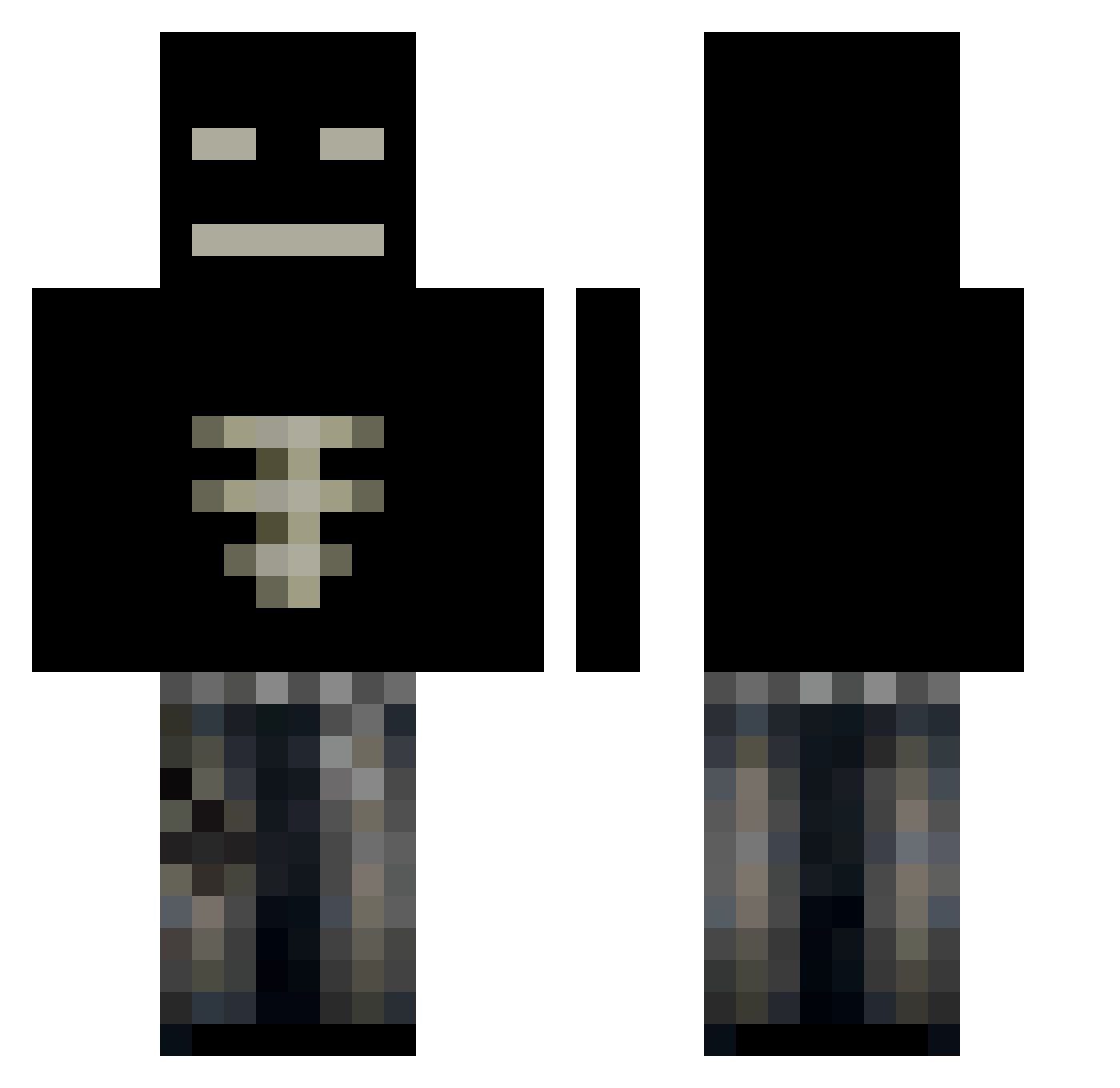 TheFeedbackLoop Minecraft skin, front and back view