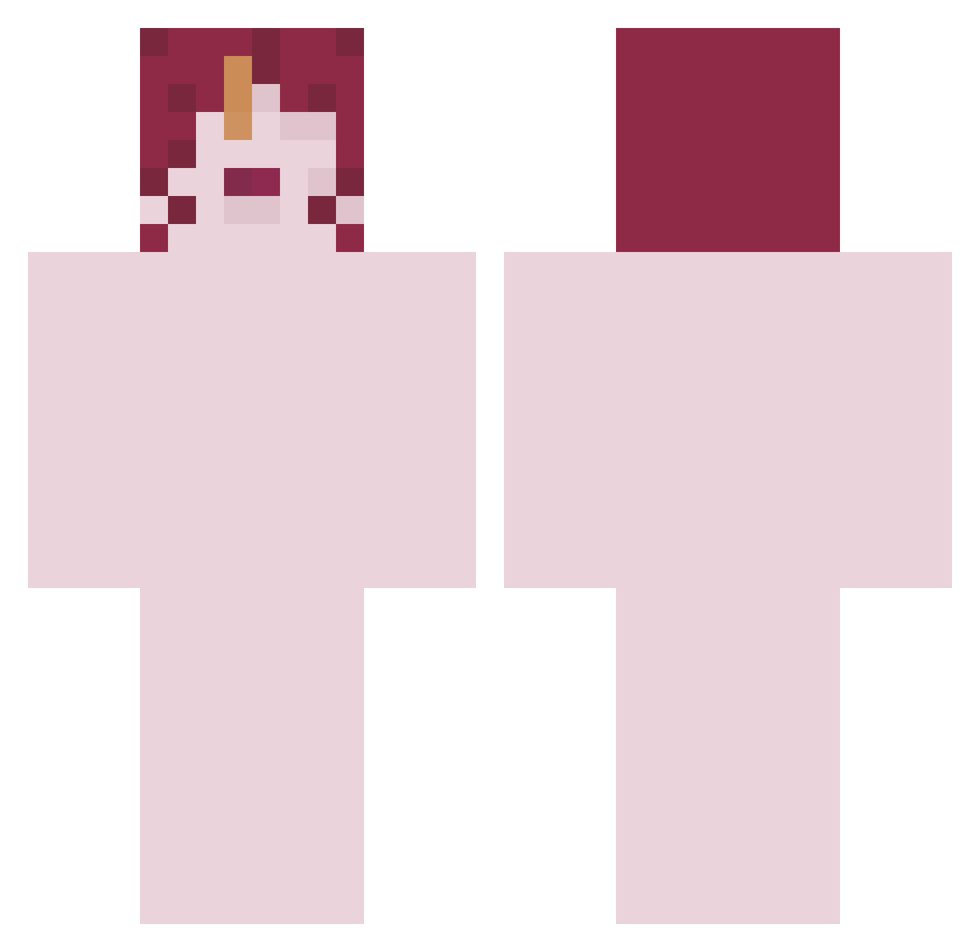 bluetailedelf Minecraft skin, front and back view