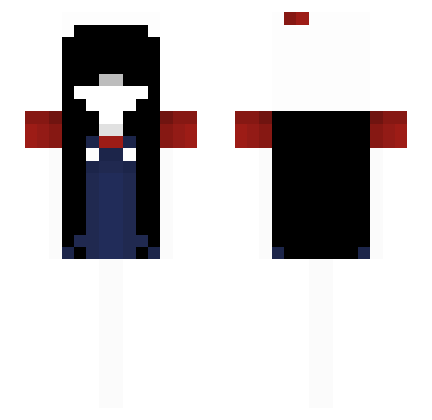 Angelslin Minecraft skin, front and back view
