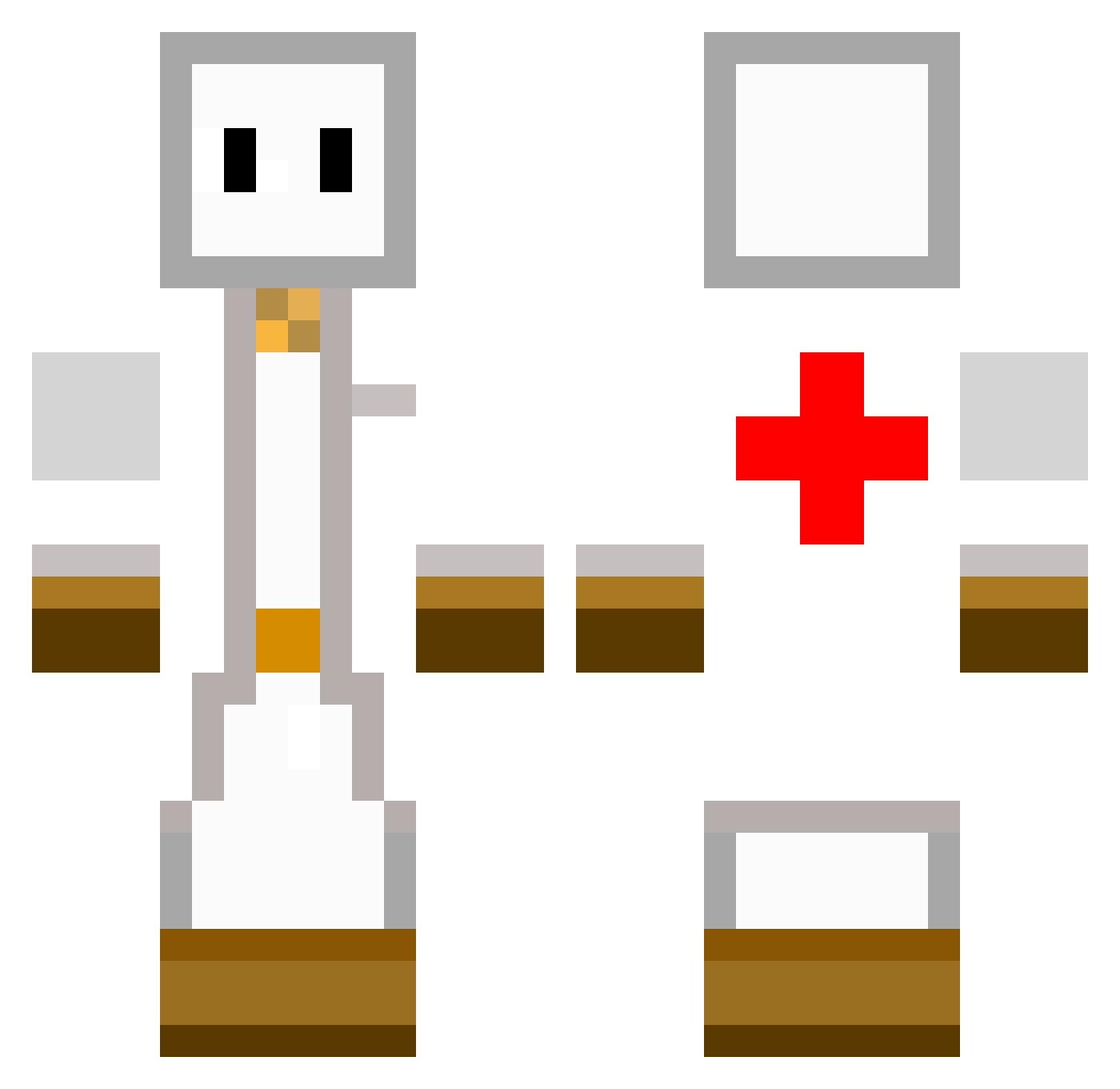 Anywcm Minecraft skin, front and back view