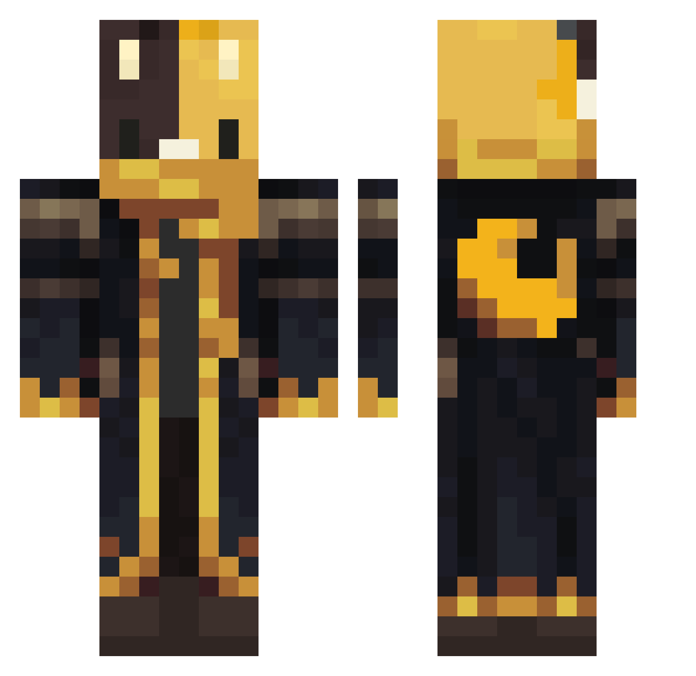 farolaF6 Minecraft skin, front and back view
