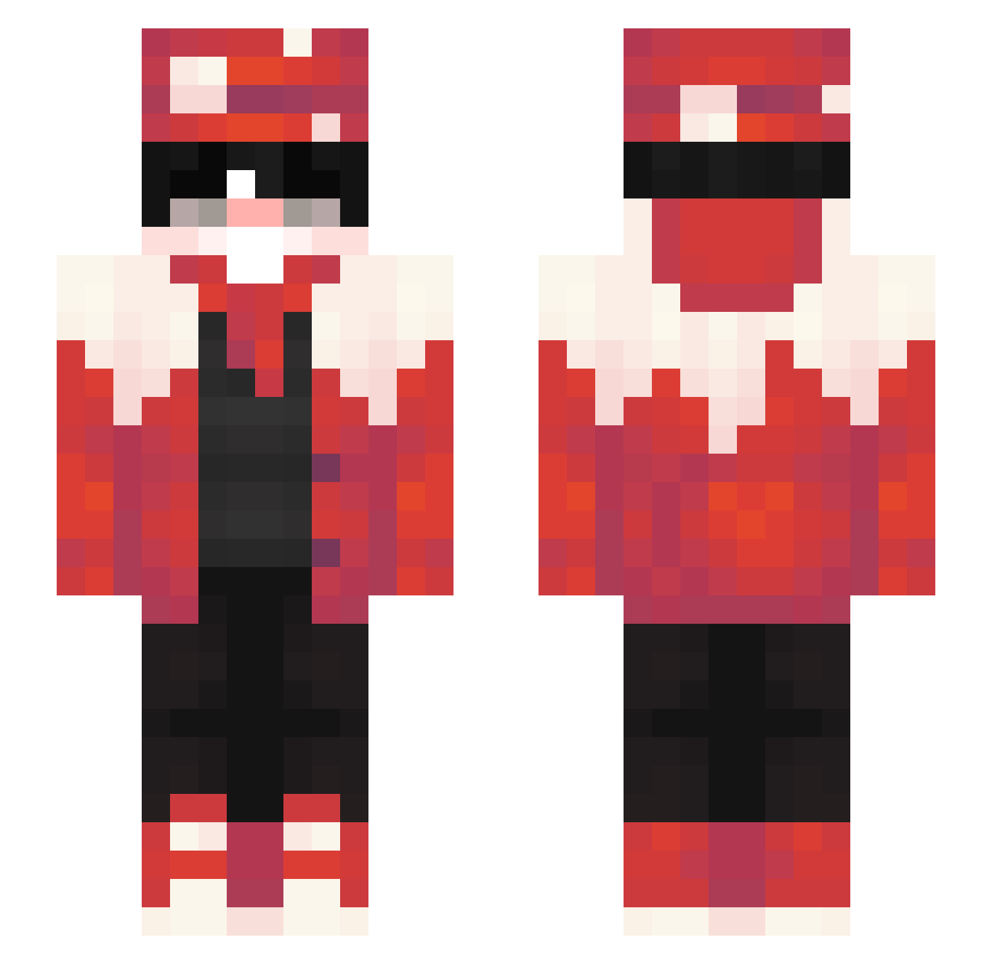 Shae2008 Minecraft skin, front and back view
