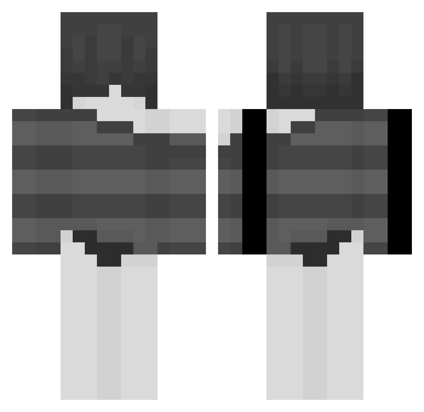 Shuuuomlll Minecraft skin, front and back view