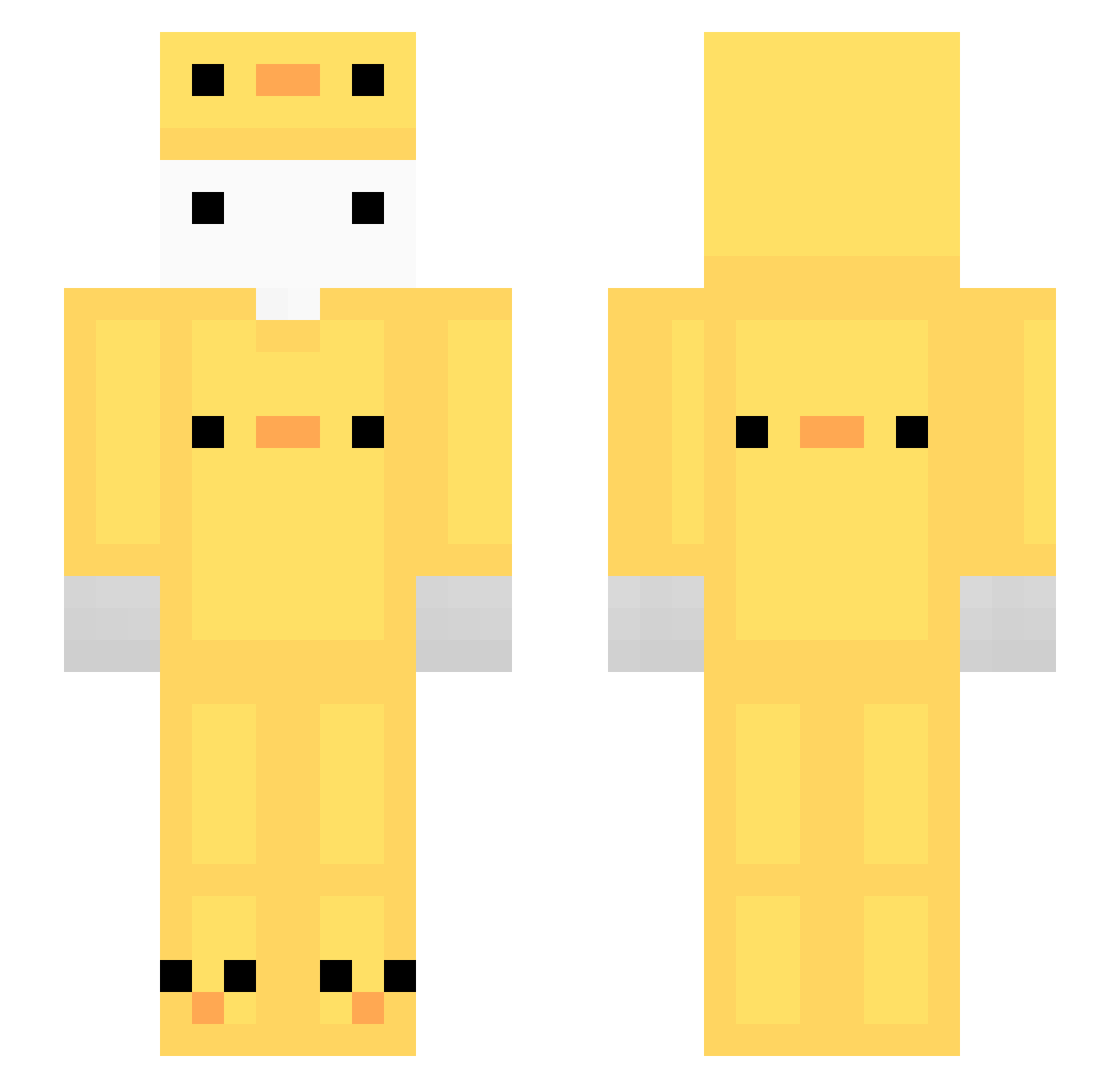 Lfsk Minecraft skin, front and back view