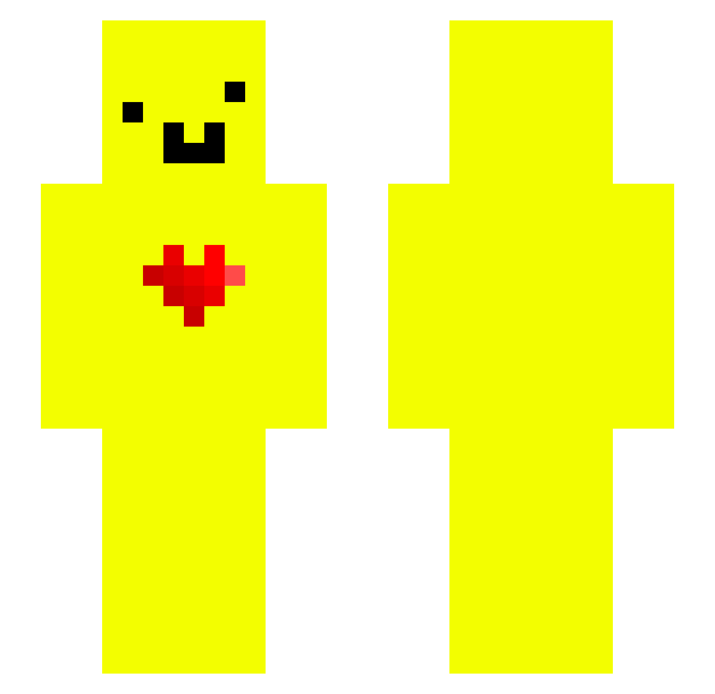Godruin0 Minecraft skin, front and back view