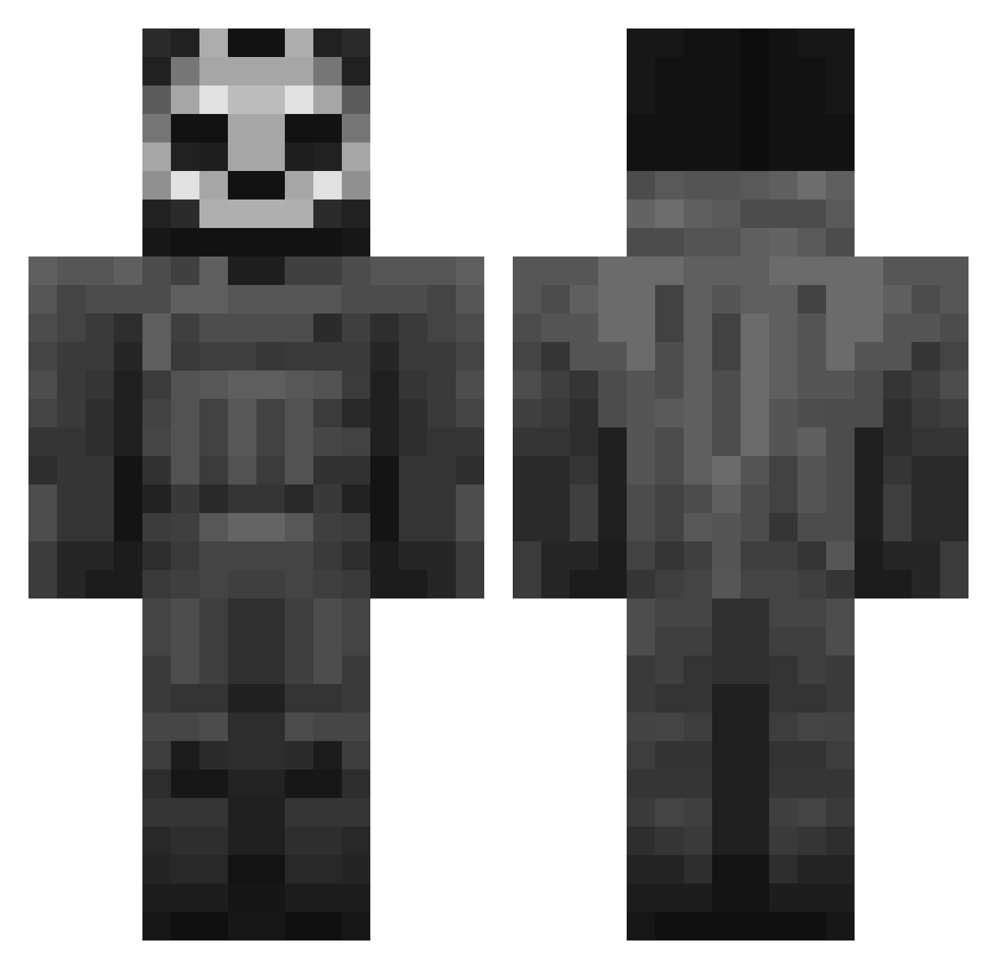 Xiikooo Minecraft skin, front and back view