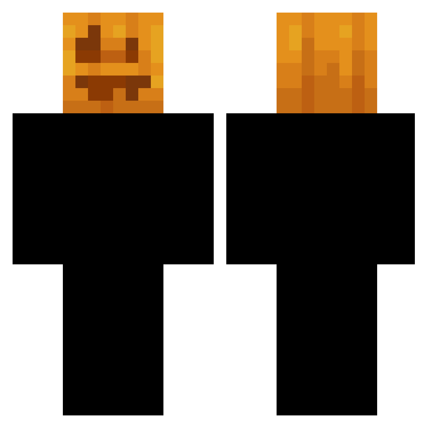 Fanta_lemonPie Minecraft skin, front and back view