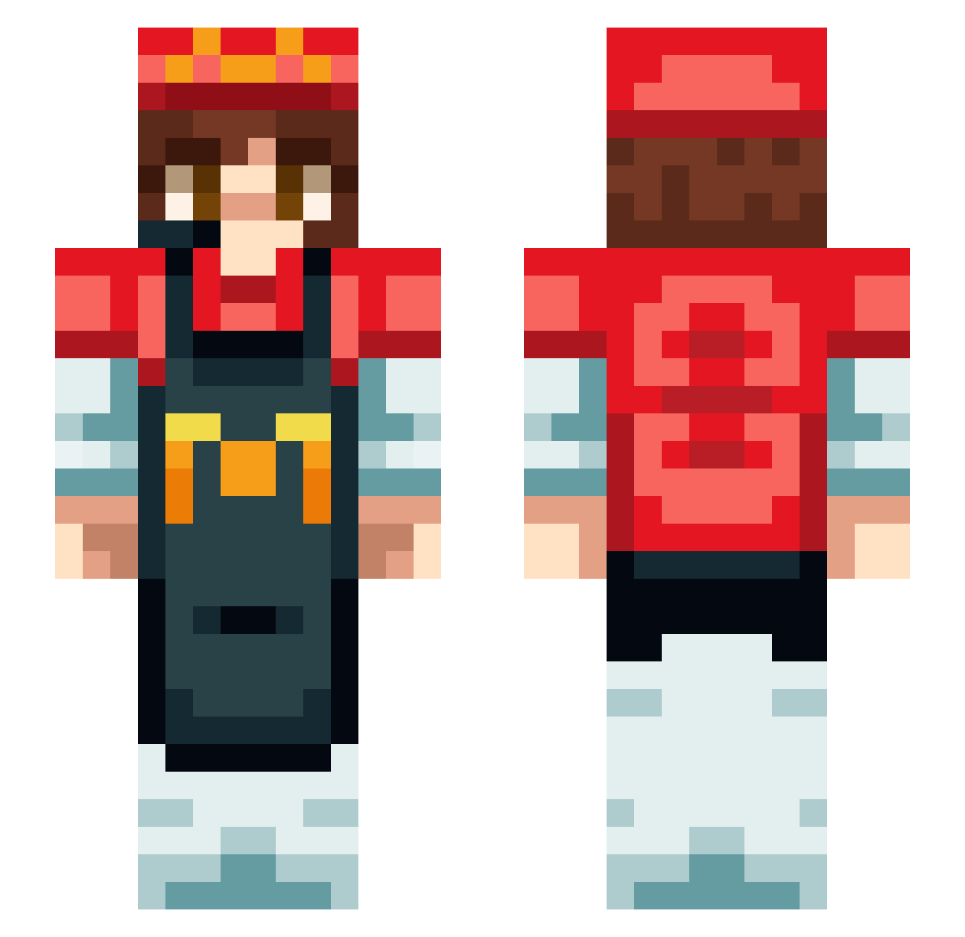 __Clarky__ Minecraft skin, front and back view