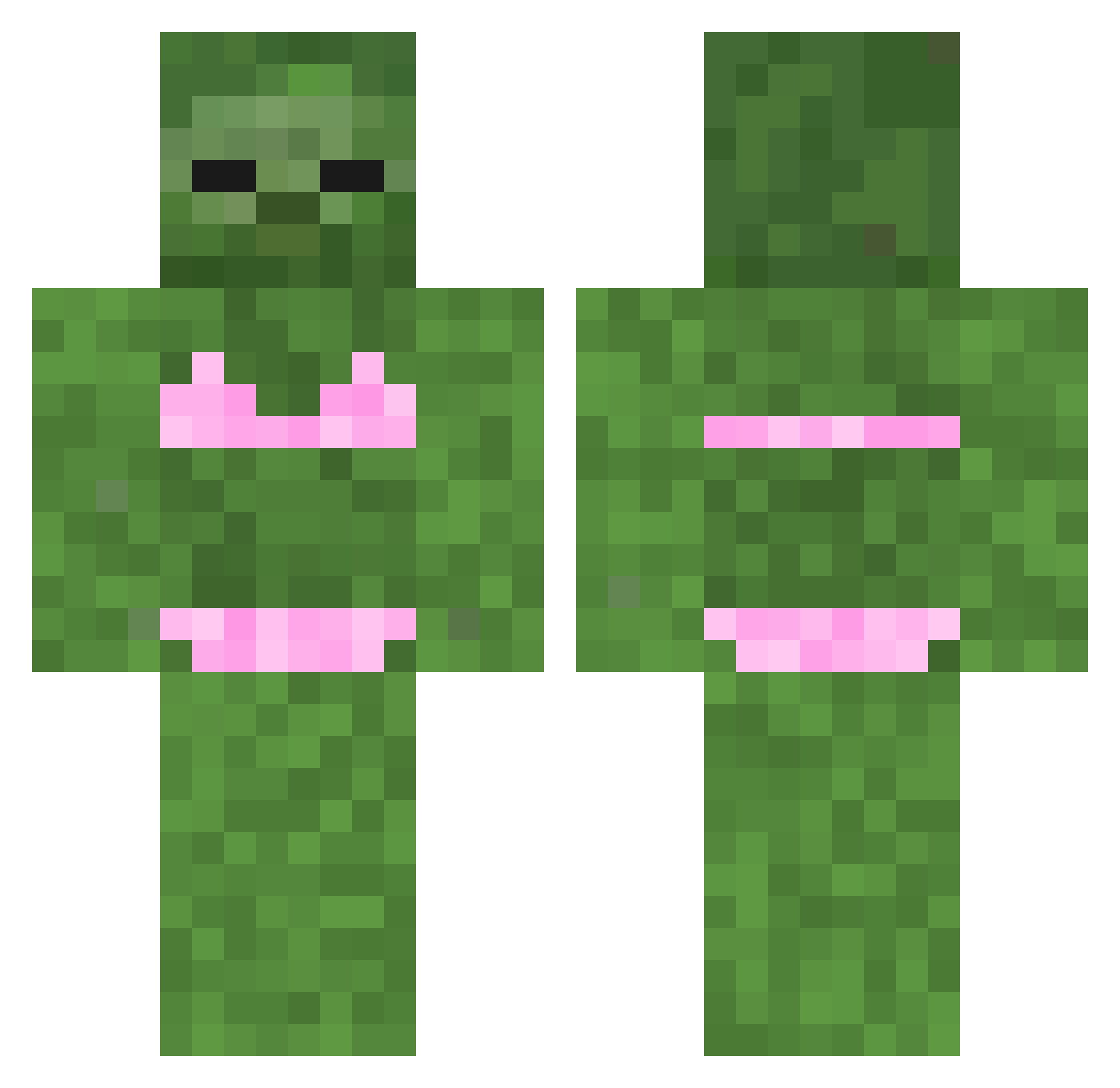 CHAINED_JUNK Minecraft skin, front and back view
