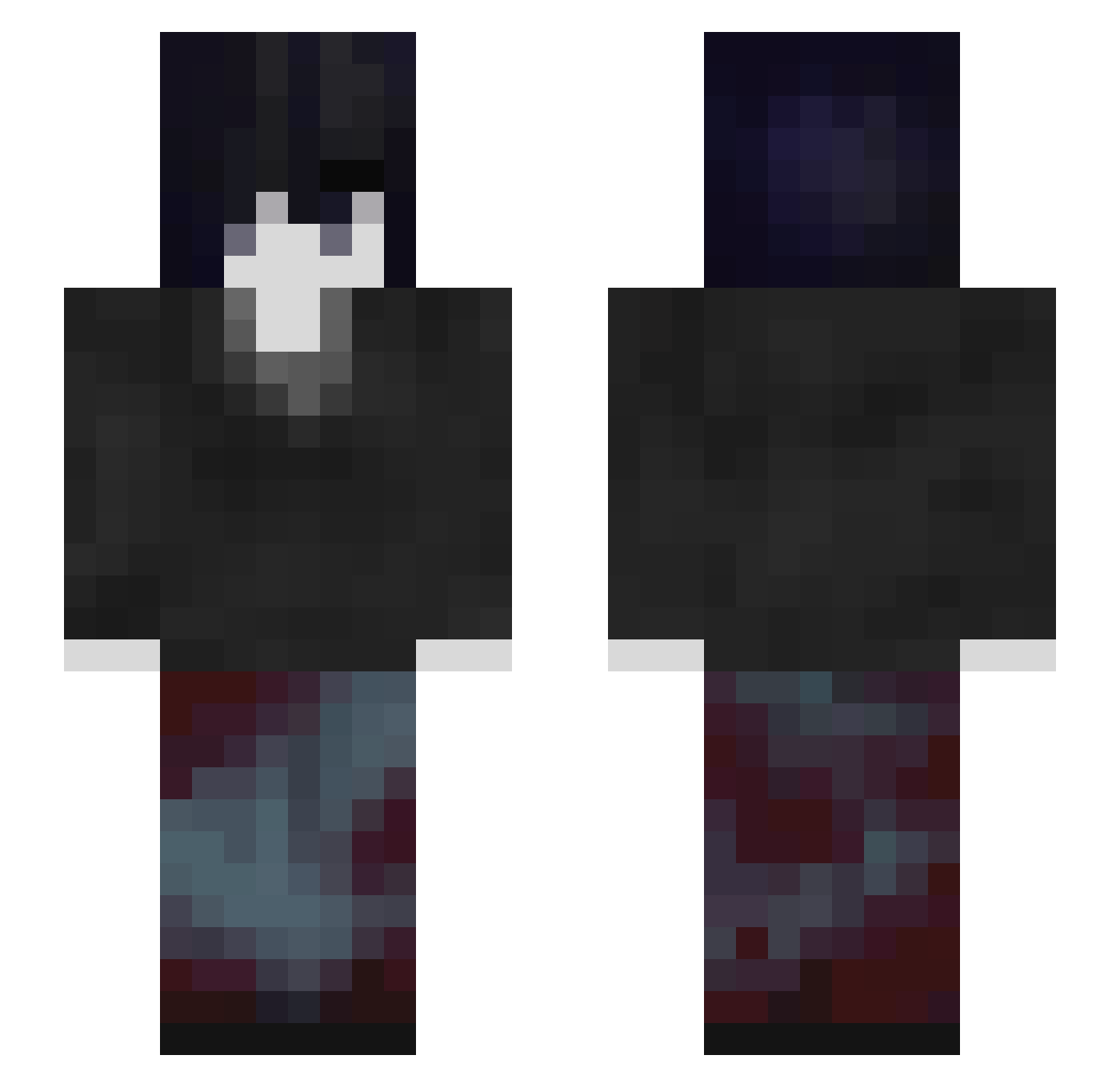 MEOWMEOWMEOWMEOW Minecraft skin, front and back view