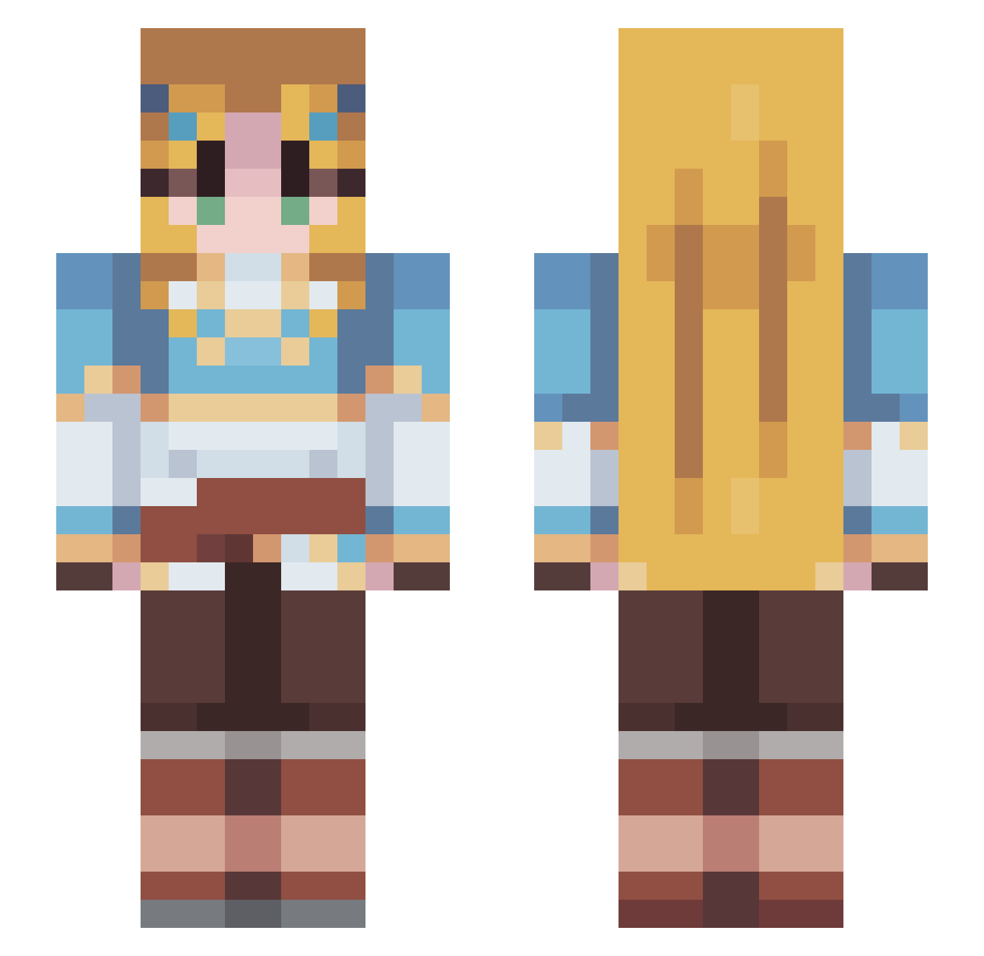whatsthewifi Minecraft skin, front and back view