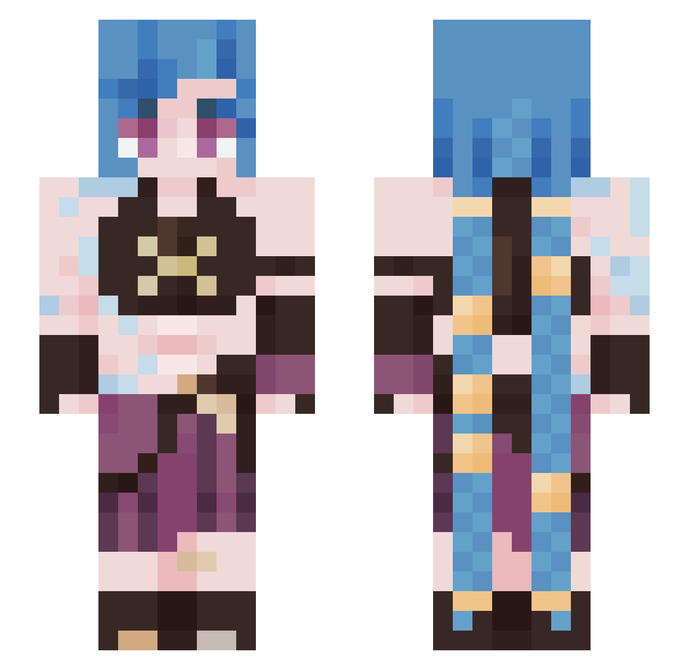 Shillelagh46 Minecraft skin, front and back view