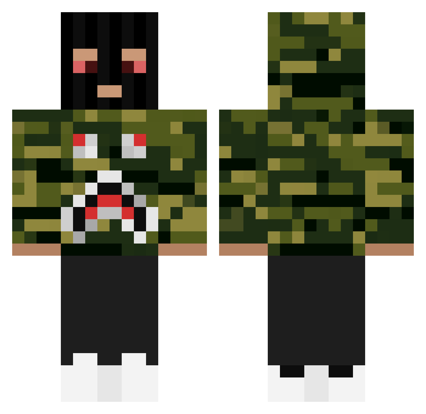 Krzyysztof Minecraft skin, front and back view