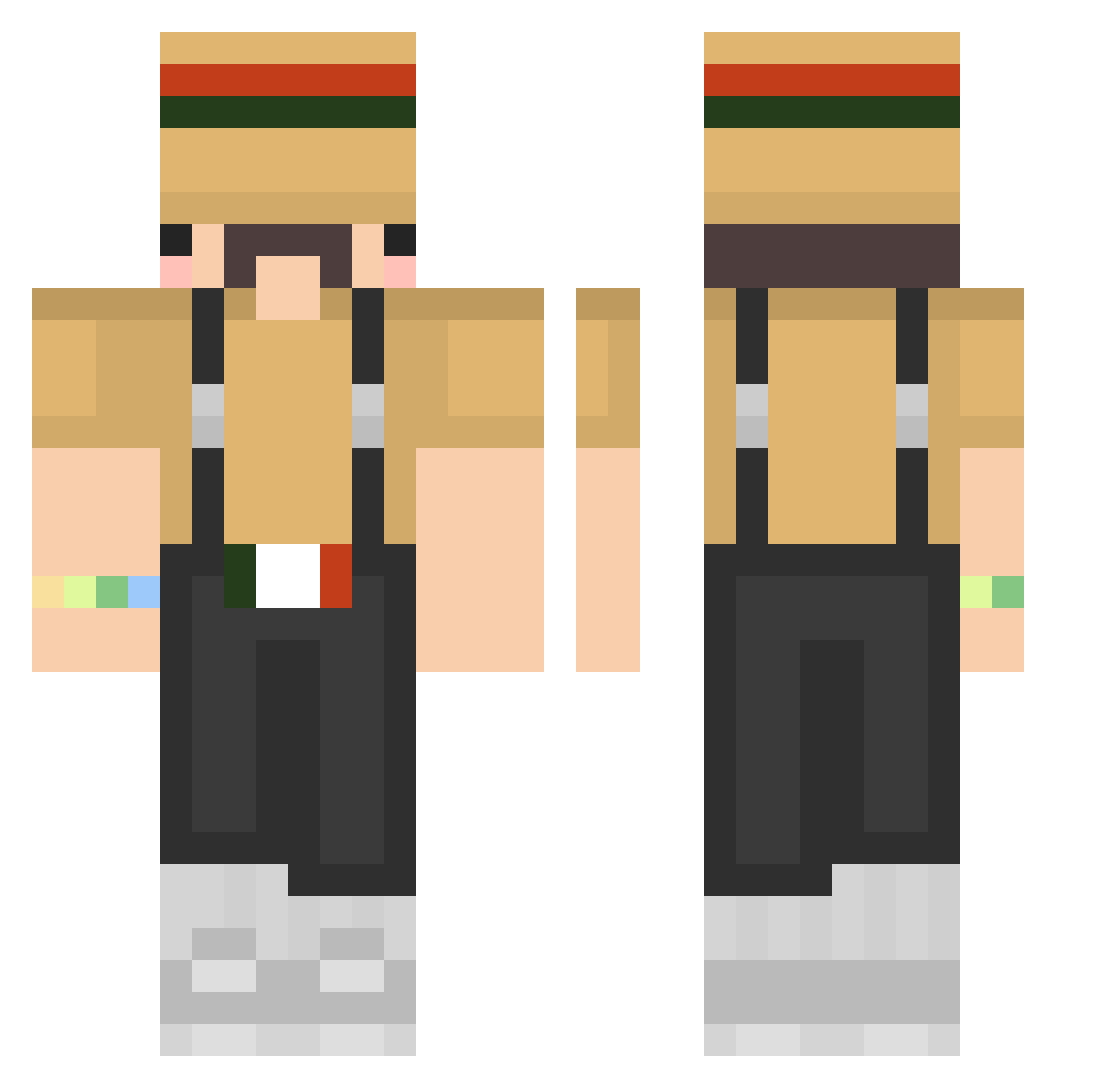 nico_1201 Minecraft skin, front and back view