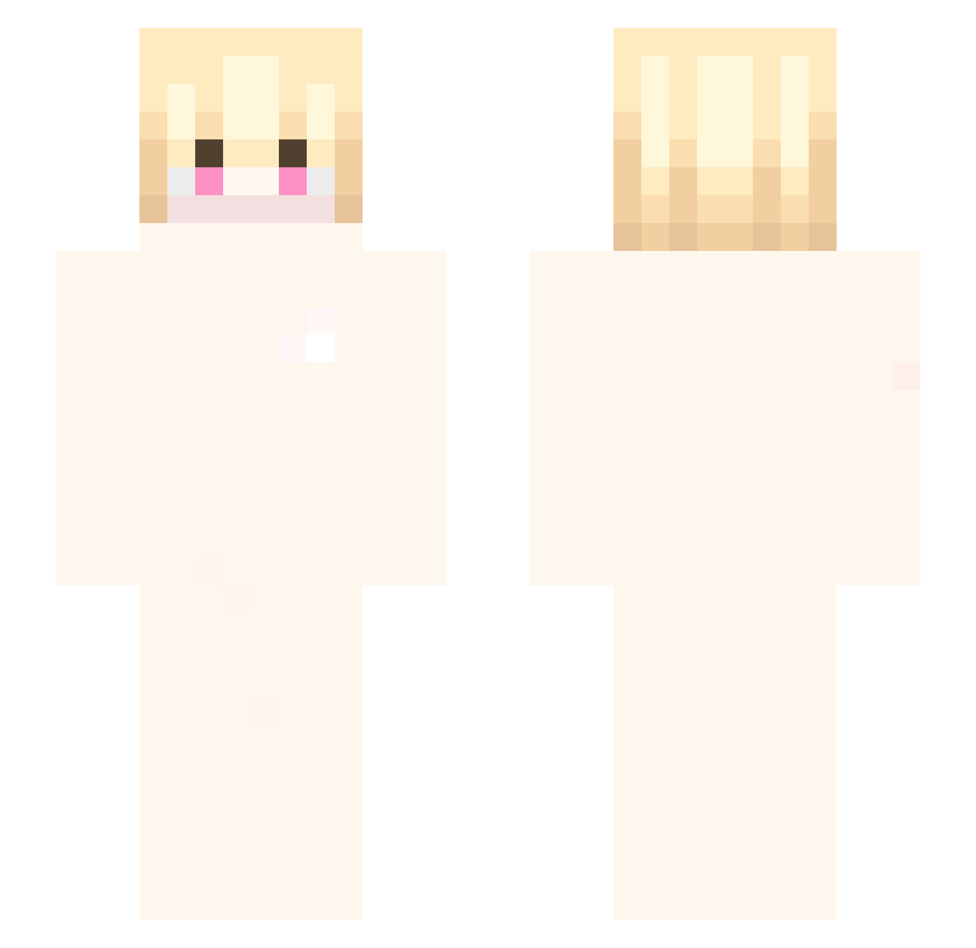 Spookydeadbone Minecraft skin, front and back view