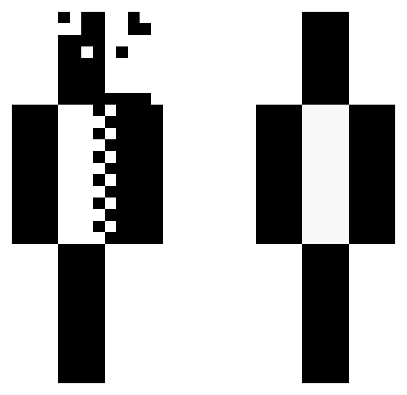 IMseth4Q Minecraft skin, front and back view