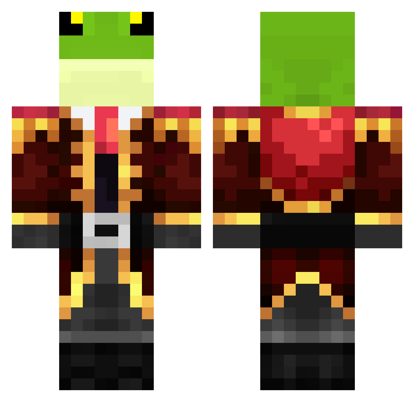 Siedlecha Minecraft skin, front and back view