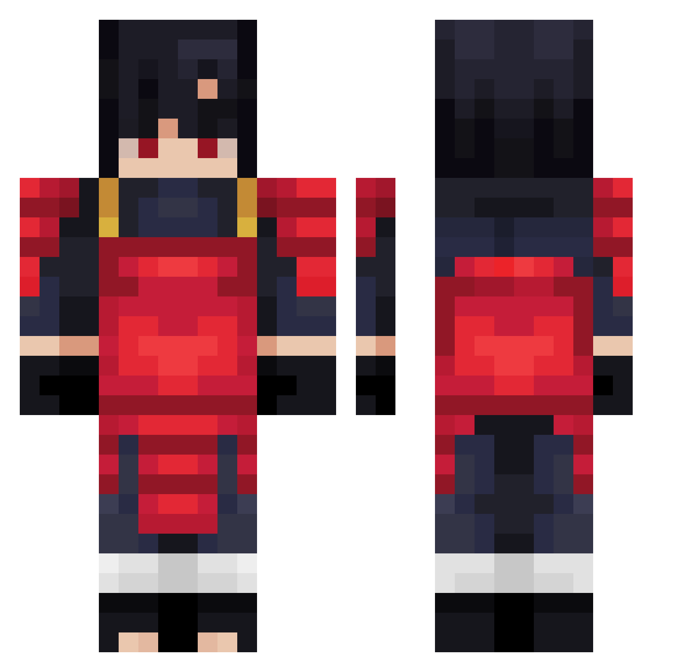 Willicerox Minecraft skin, front and back view