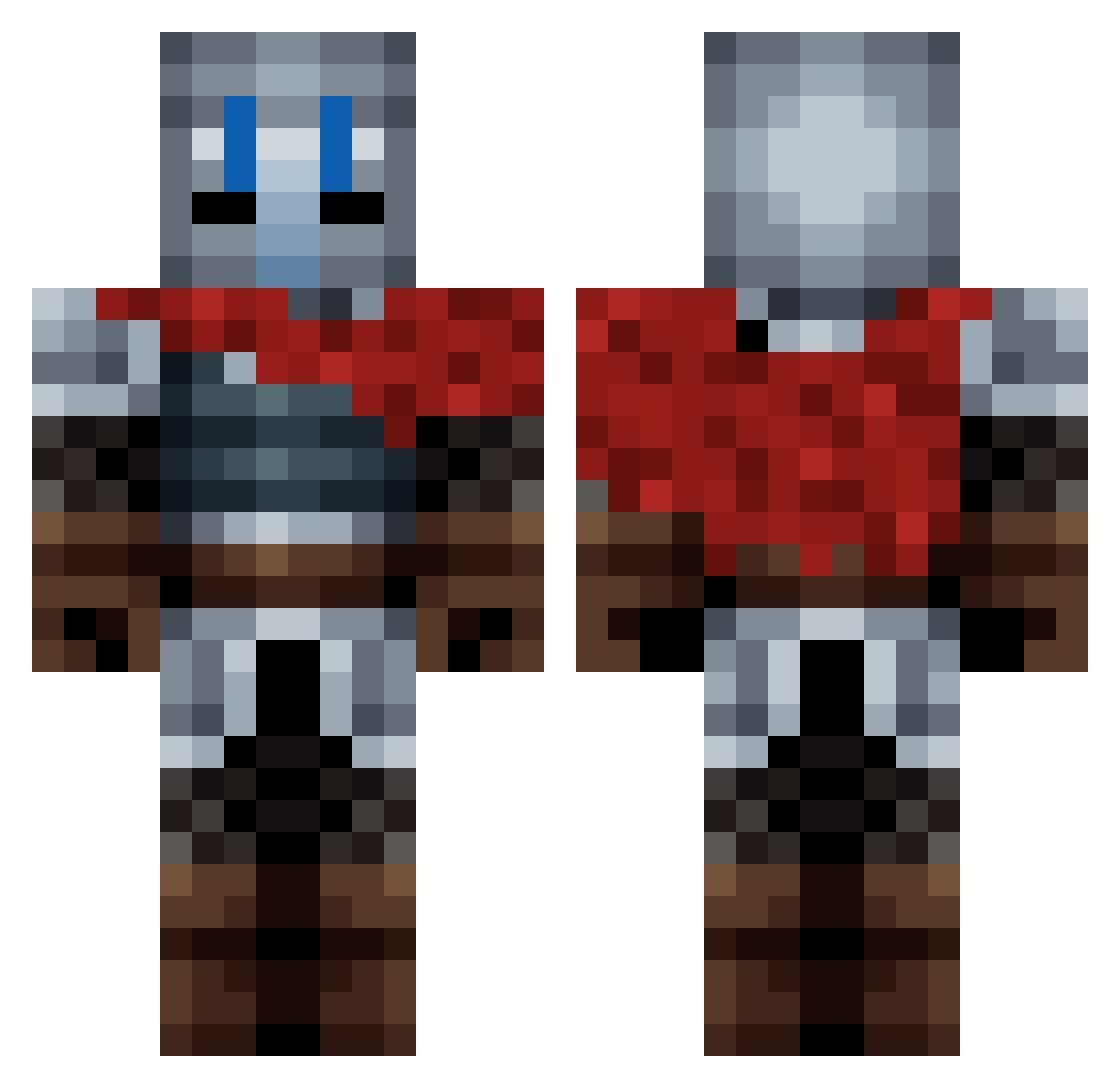 Midrivel Minecraft skin, front and back view