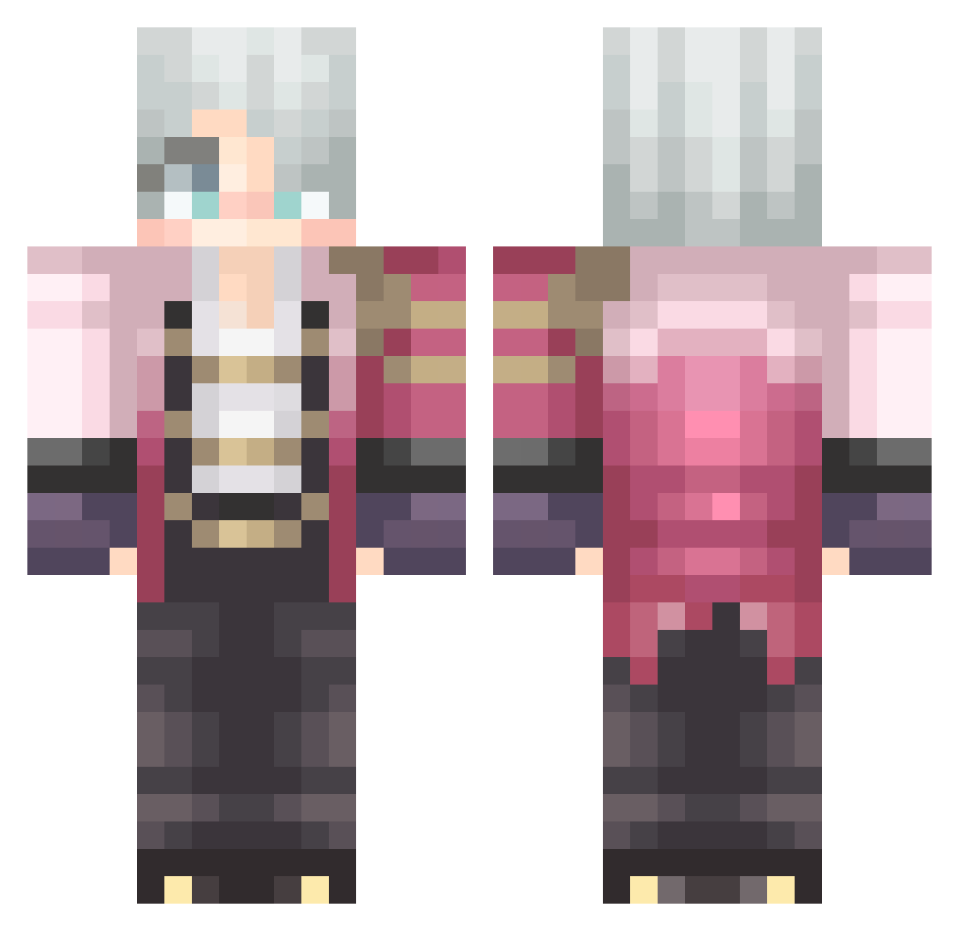 xDarkPhreak Minecraft skin, front and back view