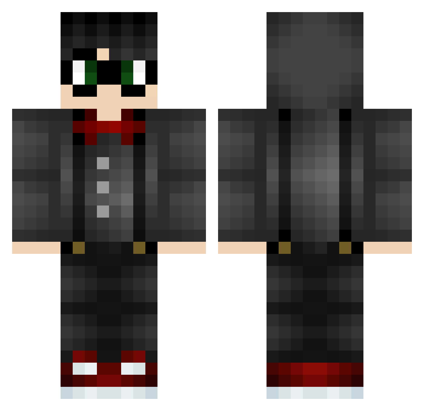 OhOtaku Minecraft skin, front and back view