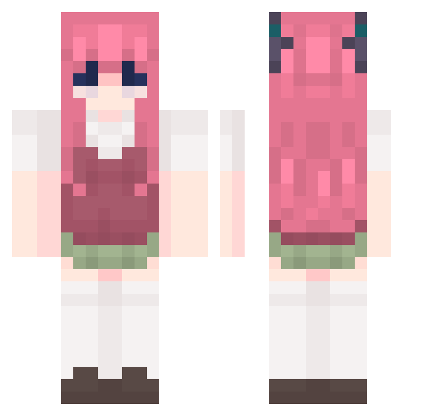 SantyCuca Minecraft skin, front and back view