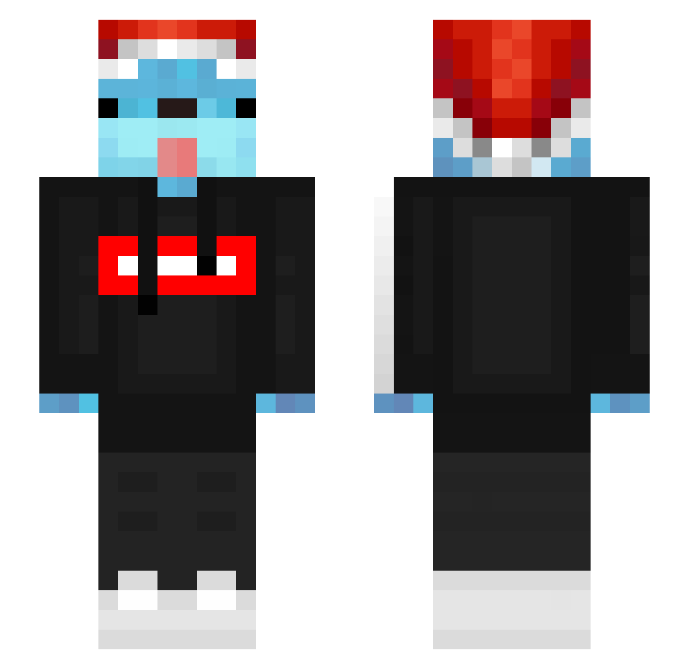Truxton12345 Minecraft skin, front and back view