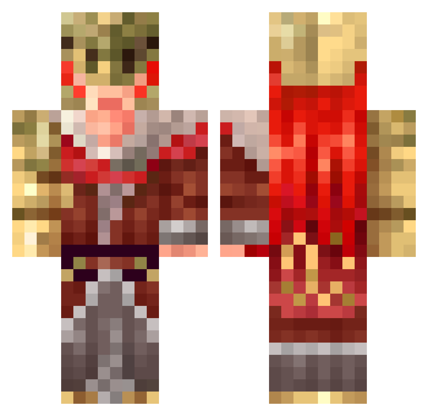 guimarotan Minecraft skin, front and back view