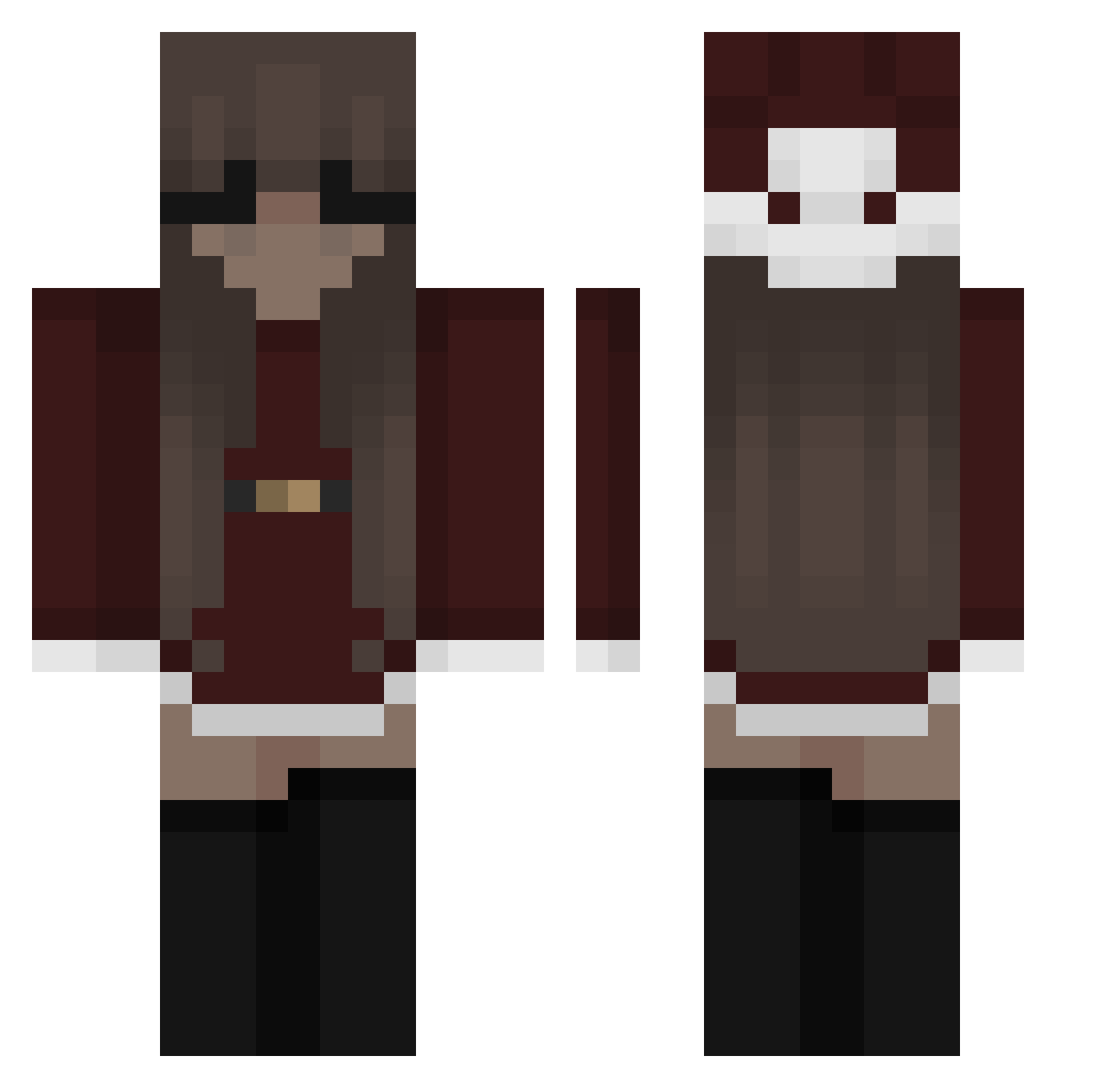 Cooki26 Minecraft skin, front and back view