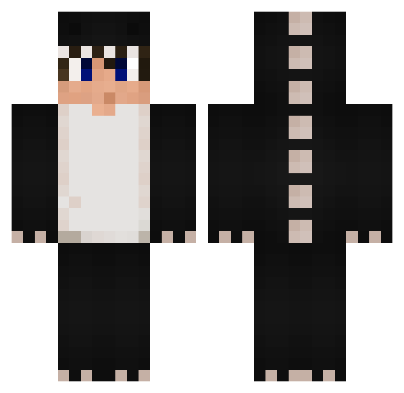 xFreakyPvPx Minecraft skin, front and back view