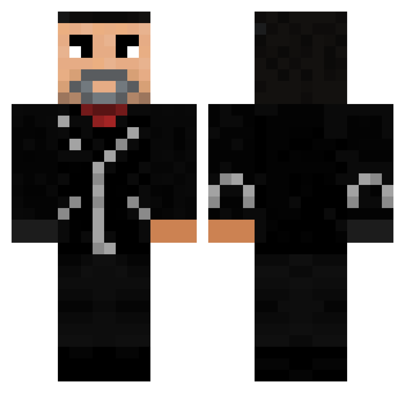 Luciocsl95 Minecraft skin, front and back view