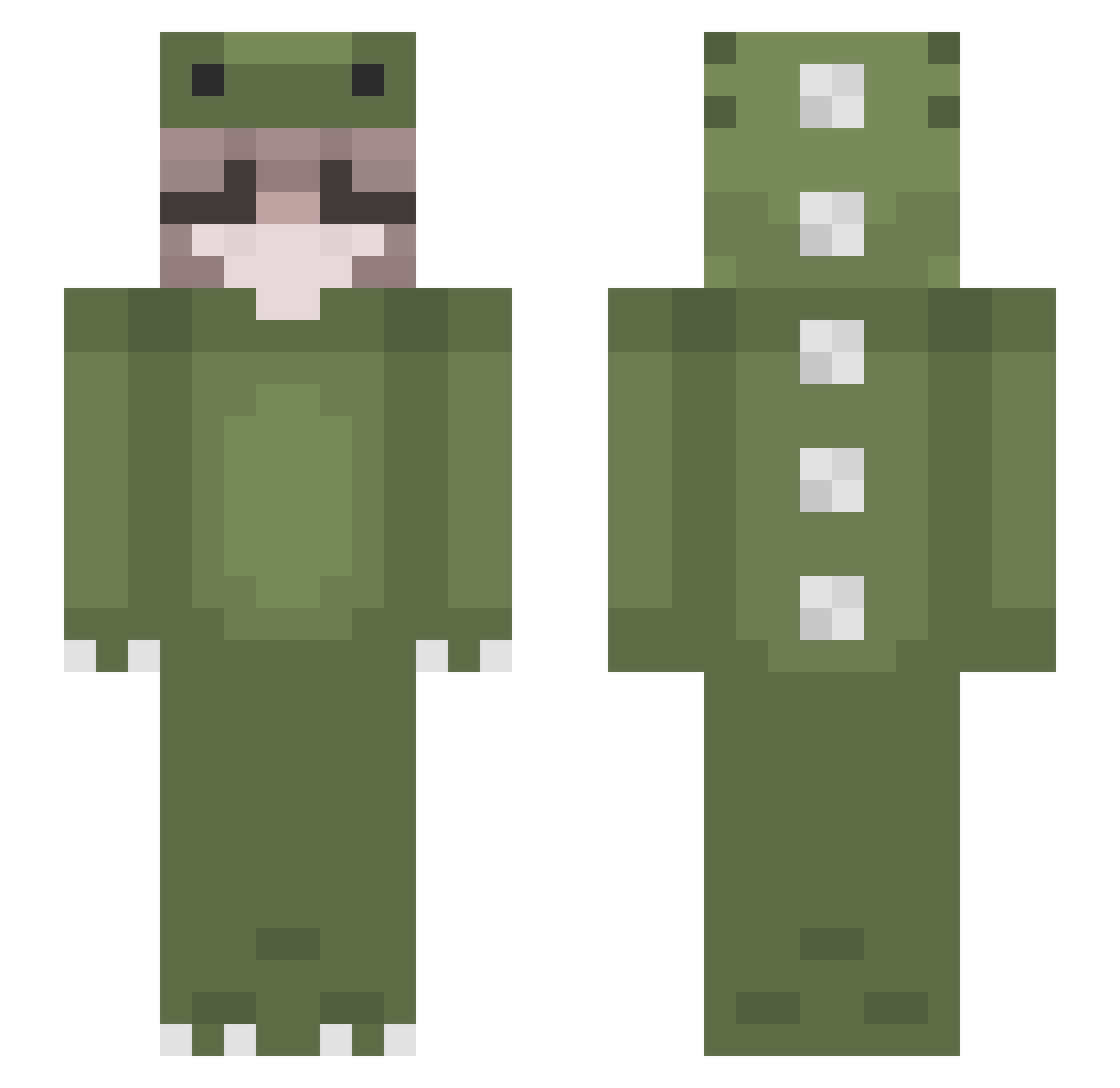 naiylin Minecraft skin, front and back view