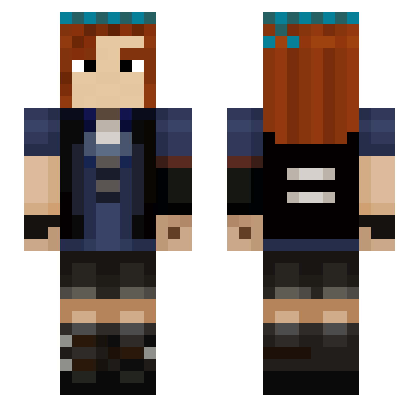 poopsalotapoop Minecraft skin, front and back view