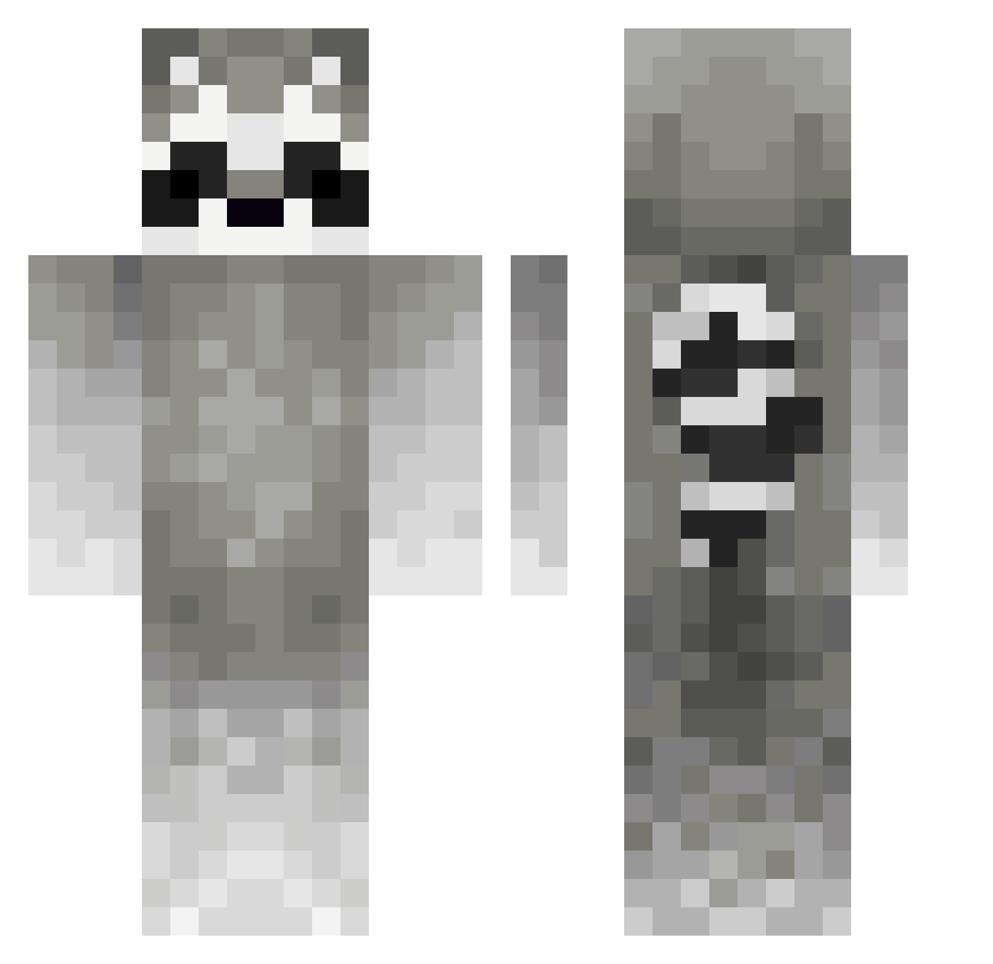 TheMFTrashQueen Minecraft skin, front and back view