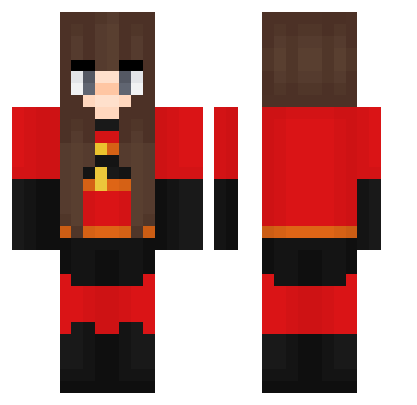 Itz_Multi Minecraft skin, front and back view